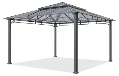 Produktbild von TOOLPORT Gartenpavillon 4x4 m Alu-Rahmen, Polycarbonat Dach ca. 8mm