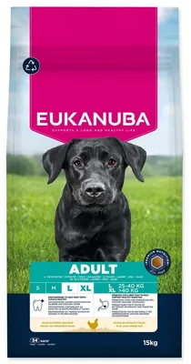 Obrázek produktu pro EUKANUBA suché krmivo pro dospělé psy velkých plemen s kuřecím masem 15 kg
