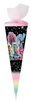 Produktbild von Nestler Schultüte 50cm rund Tüllverschluss mit Textilborte Mattel "Monster High - Best Boos Forever"