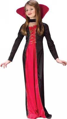 Produktbild von Viktorianisches Vampirmädchen Kostüm für Halloween und Karneval Größe: S 4-6 Jahre