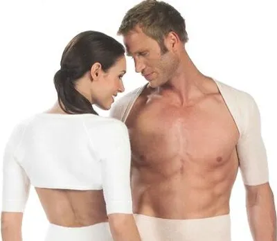 Produktbild von Schulterwärmer, kurzer Arm 50% Angora natur>>>>Gr. XL