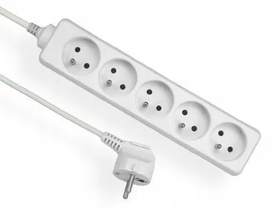 Image de Rallonge avec mise à la terre, blanc, 5x, 3m OMY 3x1 Elgotech EPS-503