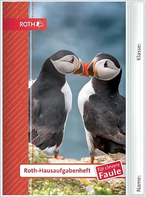 Produktbild von ROTH Hausaufgabenheft Tiere für clevere Faule "Papageien" DIN A5