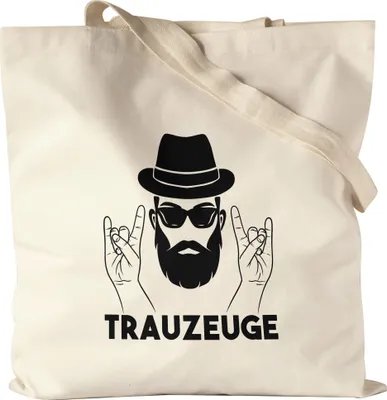 Produktbild von Trauzeuge Jutebeutel Stoffbeutel Canvas Trauzeugen Fragen Hochzeit JGA Standesamt Geschenk