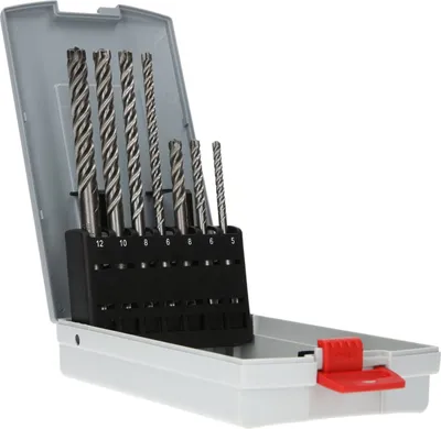 Produktbild von Bosch SDS-plus 7X Hammerbohrer 7tlg. 5/6/6/8/8/10/12mm ( 2607017502 ) 4 Schneider Vollkopf