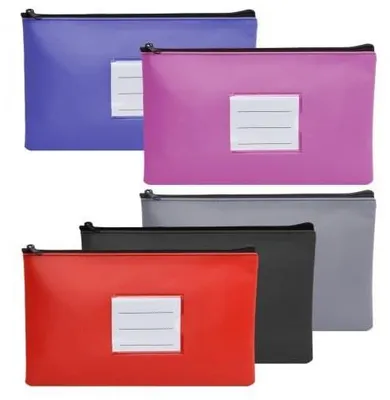 Image de Omgoods - Lot de 5 pochettes étanches pour documents, en plastique PU