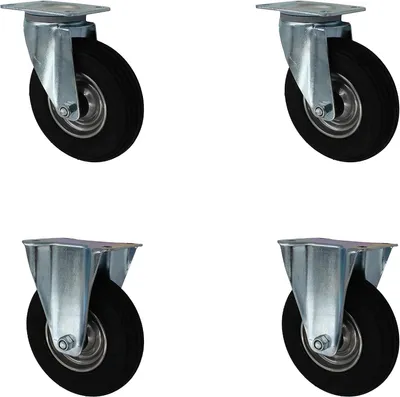 Produktbild von Set von 200 mm luftbereiften Transportrollen