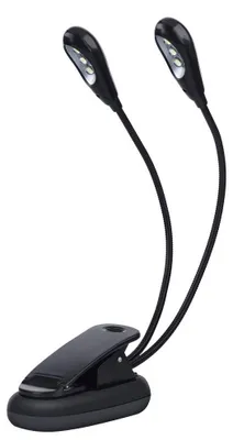 Image de Lampe de lecture LED USB rechargeable avec pince flexible