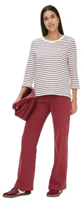 Productafbeelding van BRAX Dames. Stijl: Bonnie. Katoenen structuur met ribbels. Sweater
