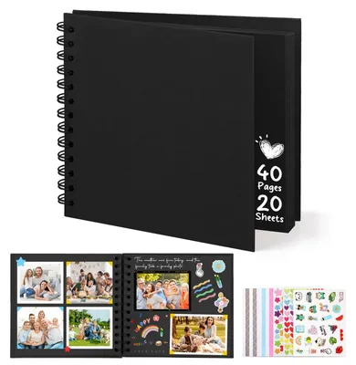 Productafbeelding van Zelf te personaliseren fotoalbum 6 inch, 40 pagina's, zwart