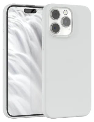 Produktbild von EAZY CASE Silikonhülle für Apple iPhone 15 Pro Max Silikon Backcover Schutz in Weiß