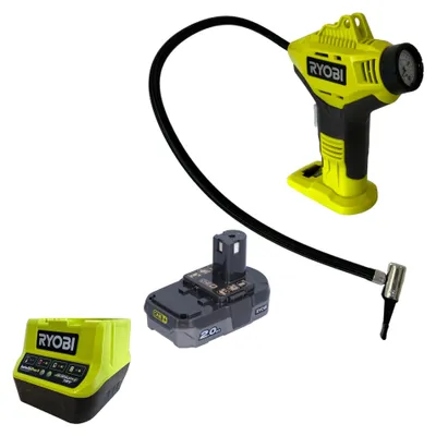 Produktbild von RYOBI R18PI-120GJ Akku Handkompressor 18 V 10,3 bar ( 5133005325 ) + 1x Akku 2,0 Ah + Ladegerät
