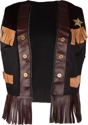 Produktbild von Cowboy Weste mit Stern schwarz 52