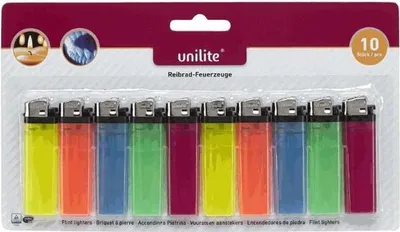 Produktbild von Unilite Reibradfeuerzeuge 10er Blister