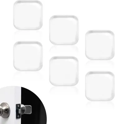 Produktbild von Famanu Türstopper 6 Stück selbstklebend - transparente Wandbeschützer
