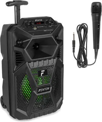 Zdjęcie produktu dla Przenośny głośnik imprezowy Fenton FPC8T 8" z akumulatorem i wózkiem