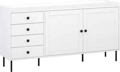 Image de Commode Ido Sideboard 151x40x80cm blanc 2 portes