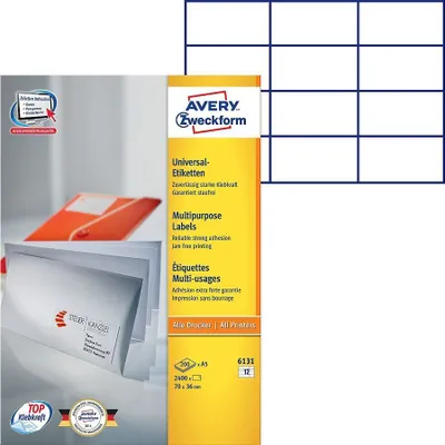 Obrázok produktu pre Univerzálne etikety formát A5 70x36mm 200 kusov