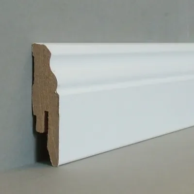 Produktbild von Fußleiste Sockeleiste "Poppenbüttel" (MDF foliert, 16x78mm, weiß) HAN 719.1678