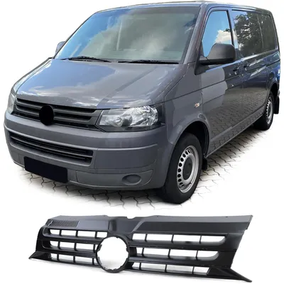 Kühlergrill SCHWARZ MATT Sportgrill für VW T5 2009-2015 Nur Bus Transporter – Produktansicht