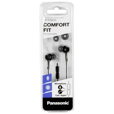 Immagine prodotto di Panasonic RP-TCM115E - Auricolari con microfono - in-ear - con cavo - spina da 3,5 mm
