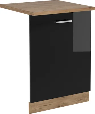 Image de Façade de lave-vaisselle Vicco R-Line Noir Haute brillance 60cm , PT Chêne, Model 54965