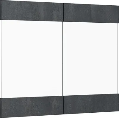 Produktbild von Küchenfront Vicco R-Line Schwarz Beton 79.2 x 59 cm Möbelfront für den Hängeglasschrank, Model 42822