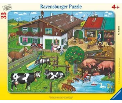 Produktbild von 33 Teile Ravensburger Kinder Rahmen Puzzle Tierfamilien 06618