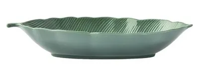 Image de Plat Creux En Porcelaine 30x13 Cm Tropical Leaves Green - Pozzi Milano Spa