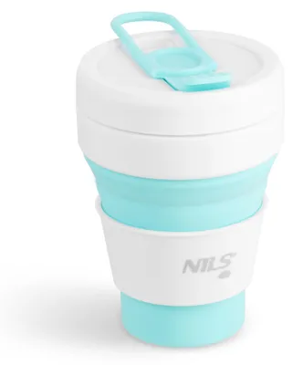 Zdjęcie produktu dla Nc4103 Kubek Silikonowy Składany 355Ml Miętowy Nils Camp