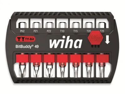 Immagine prodotto di Wiha Set di 8 pezzi Bitbuddy Phillips Pozidriv Torx TY-Bit 49 mm