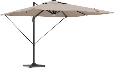 Zdjęcie produktu dla vidaXL Roma Parasol Taupe 286 x 284 x 270 cm Aluminium i poliester