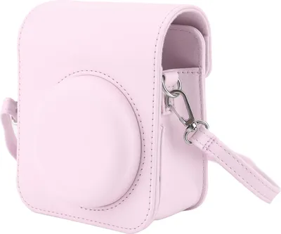 Obrázek produktu pro OchrannéPolyuretanpouzdro na mini instantní fotoaparát s nastavitelným ramenním popruhem pro Fujifilm Instax 12 světle růžové