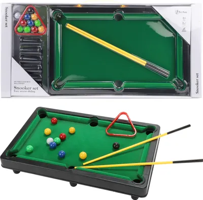 Obrázok produktu pre Toi-Toys - Mini biliardový stôl snooker s tágami a guľami spoločenská hra Herný stôl
