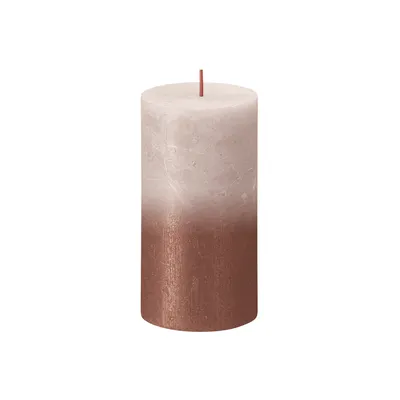 Produktbild von Bolsius Rustik Kerze Nebliges Rosa Bernstein 130/68mm