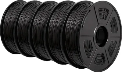 Image de filament pour imprimante 3D, matériau PLA, compatible avec les imprimantes FDM, PLA noir