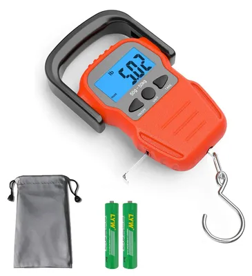 Immagine prodotto di Bilancia digitale per pesci, capacità di 50 kg, display LCD retroilluminato