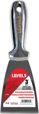 Produktbild von LEVEL5 Spachtel ganz aus Edelstahl Profi 3"/76mm Malerspachtel Trockenbau 5-403