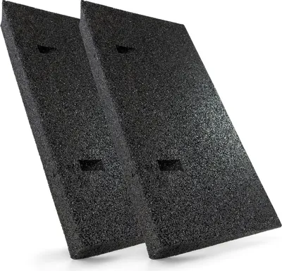 Produktbild von 2x Autorampe Gummi schwarz 500x250x70 mm Rollstuhlrampe Gummikeil