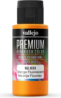 Image de Peinture acrylique fluorescente Vallejo 62033 Orange Fluo 60 ml pour aérographe