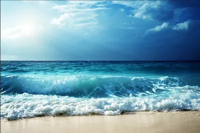 Produktbild von Muralo Fototapete Strand 135 (B) x 90 (H) cm Vlies Tapete Wandtapete Meer Wellen Himmel Wohnzimmer Schlafzimmer moderne Wandbilder XXL Natur Panorama Wasser Wand Dekoration