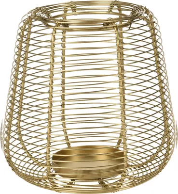 Zdjęcie produktu dla Złoty lampion na świeczkę, metal