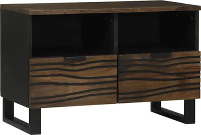 Obrázek produktu pro Maison Exclusive – TV stolek, rozměry 70 x 33 x 46 cm, materiál: dřevotříska s povrchovou úpravou imitující ořechové dřevo