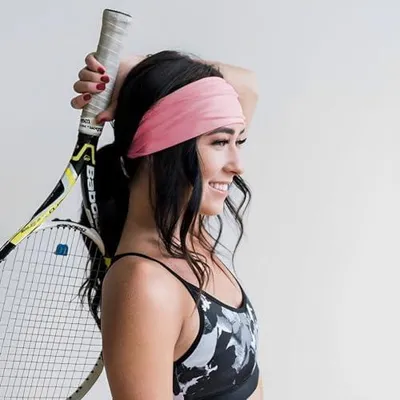 Produktbild von 4 Damen-Stirnbänder für Fitness, Yoga und Sport, schweißabsorbierend und rutschfest, als Haaraccessoires für den Sommer