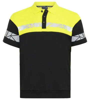 Immagine prodotto di Projob - Polo da uomo, modello "7003", tessuto piqué ET1030 (taglia XL) (nero/giallo)