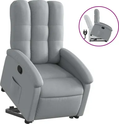 Produktbild von vidaXL Relaxsessel mit Aufstehhilfe Hellgrau Stoff