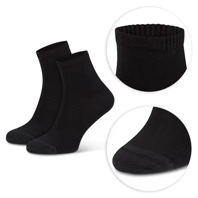 Produktbild von foot-art bamboo:line – 6 Paar Premium Bambus-Viskose Kurzschaftsocken – Weich & Atmungsaktiv – Schwarz Gr. 47-50