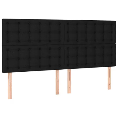 Image de vidaXL Têtes de lit 4 pcs. noir 80x5x78/88 cm Tissu