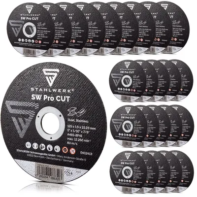Produktbild von STAHLWERK SW Pro Cut Trennscheibe/Schleifscheibe Ø125 mm, 25er Set