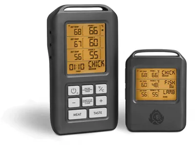 Produktbild von BURNHARD® Funk Grillthermometer mit 4 Temperaturfühlern, 30m Reichweite